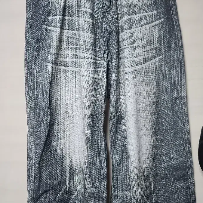 BLR Grey Printed Wide Denim Pants L