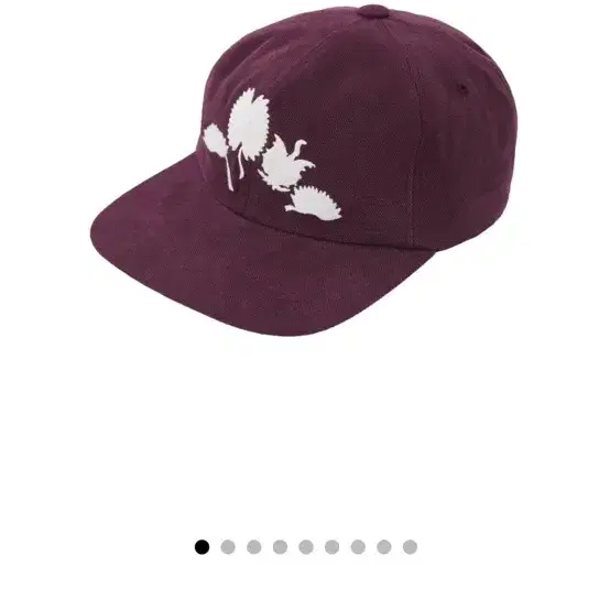 아노니모아노니마 Flower embroidered Cap- Purple