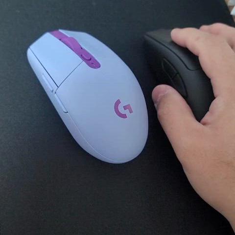 로지텍 G304 연보라 저소음개조 마우스