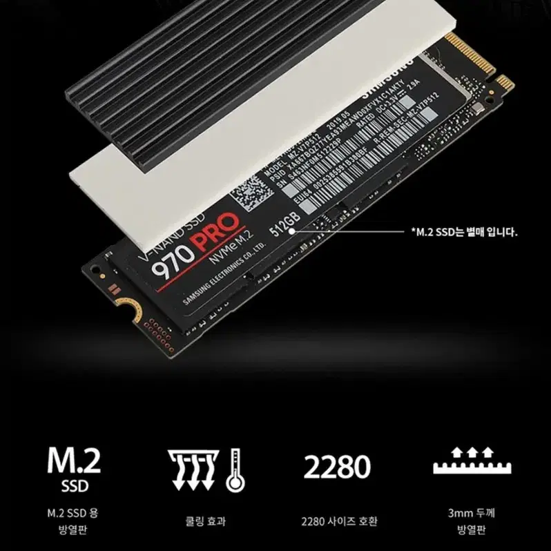 미개봉 새상품 NVMe M2 SSD 방열판 세트