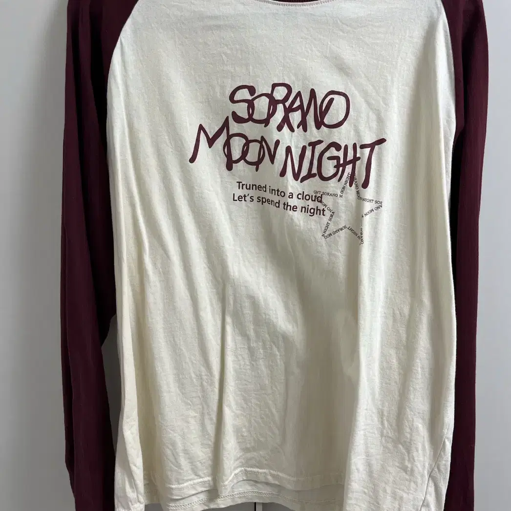 소라노 긴팔티 Moon Night Raglan L/S Tee 버건디 M