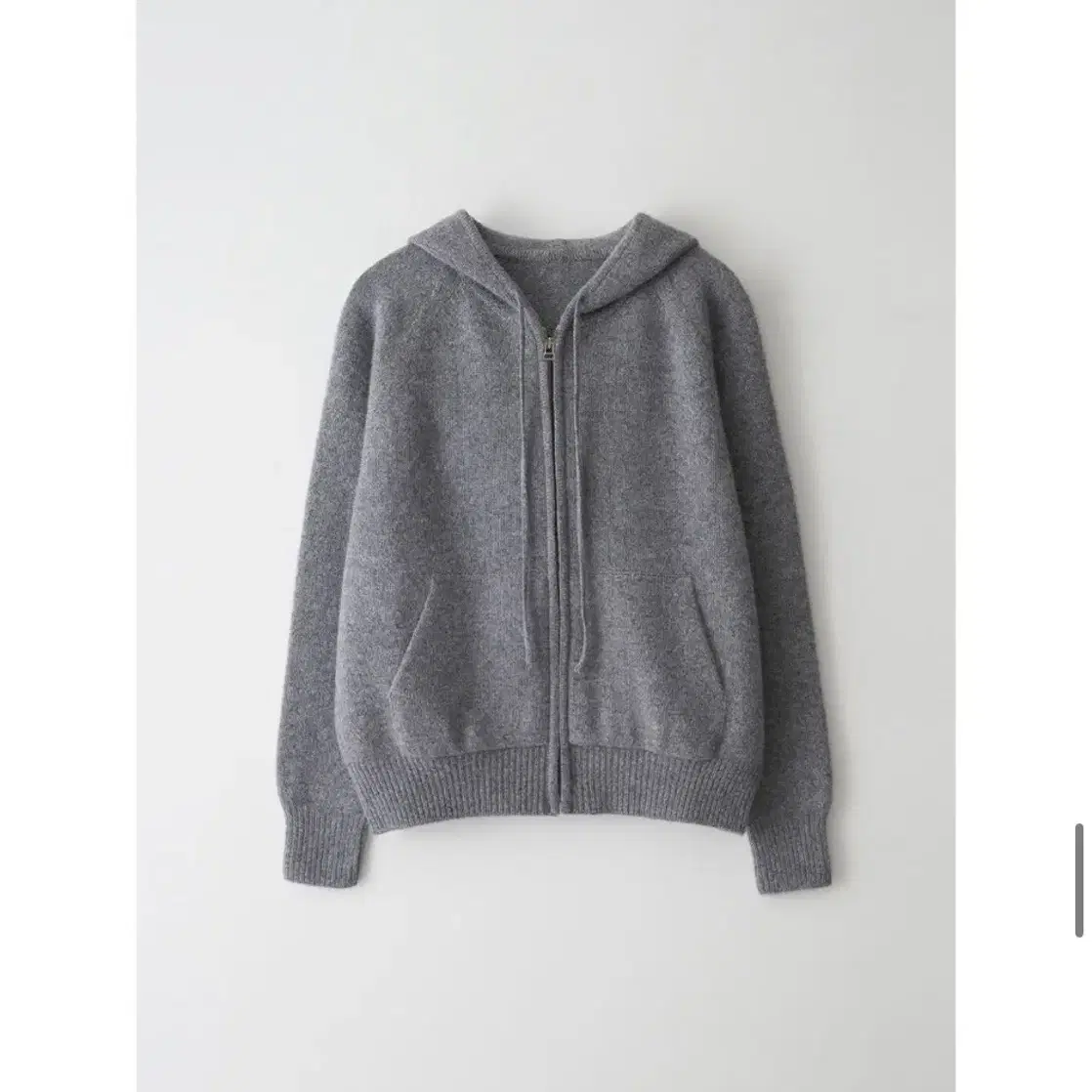 낫띵리튼 Lilo alpaca hoodie zip up (gray)