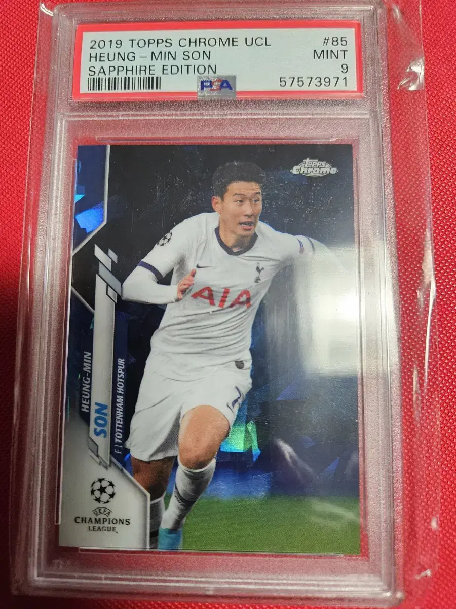 축구)손흥민 2019 Topps Sapphire PSA 9등급 카드