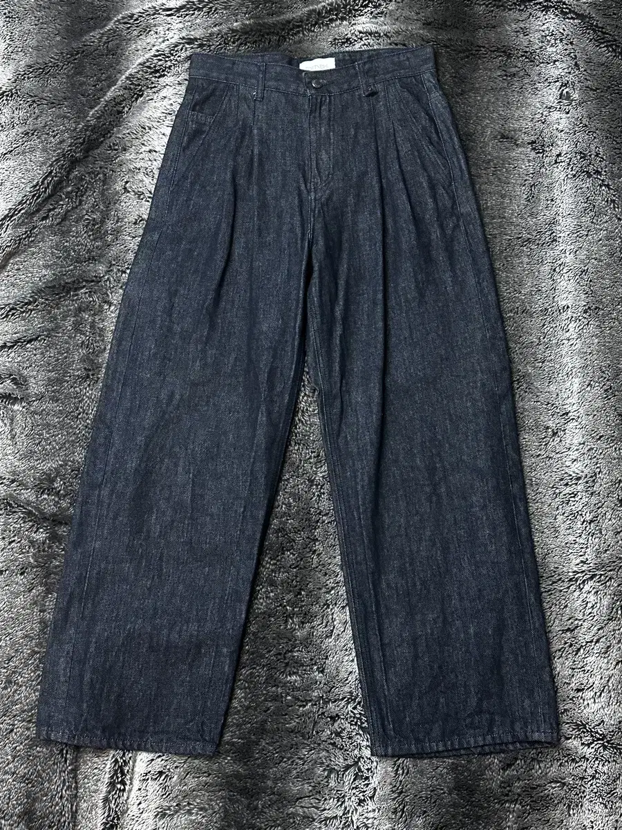 포트너스 Two Tuck Wide Indigo Jeans M +3cm