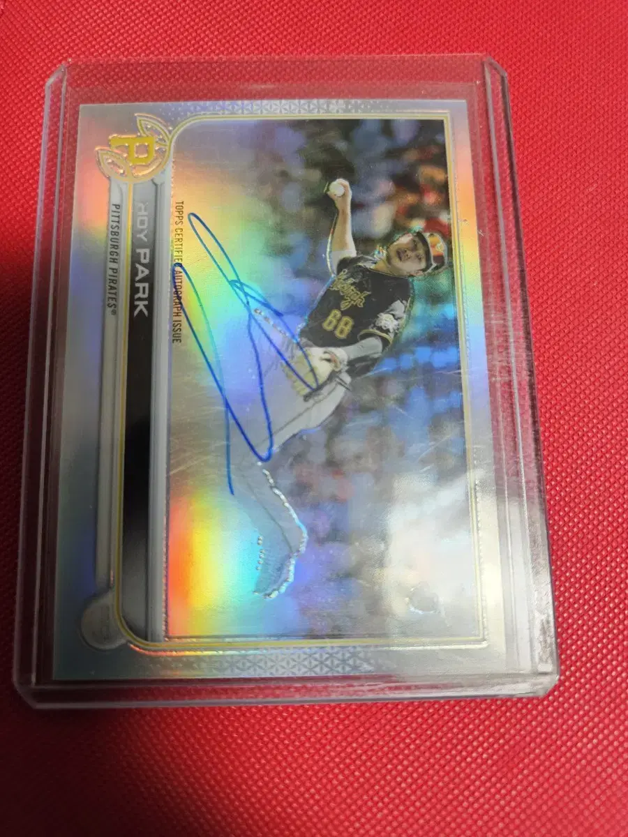 박효준 Topps Chrome 리플렉터 오토 루키 카드