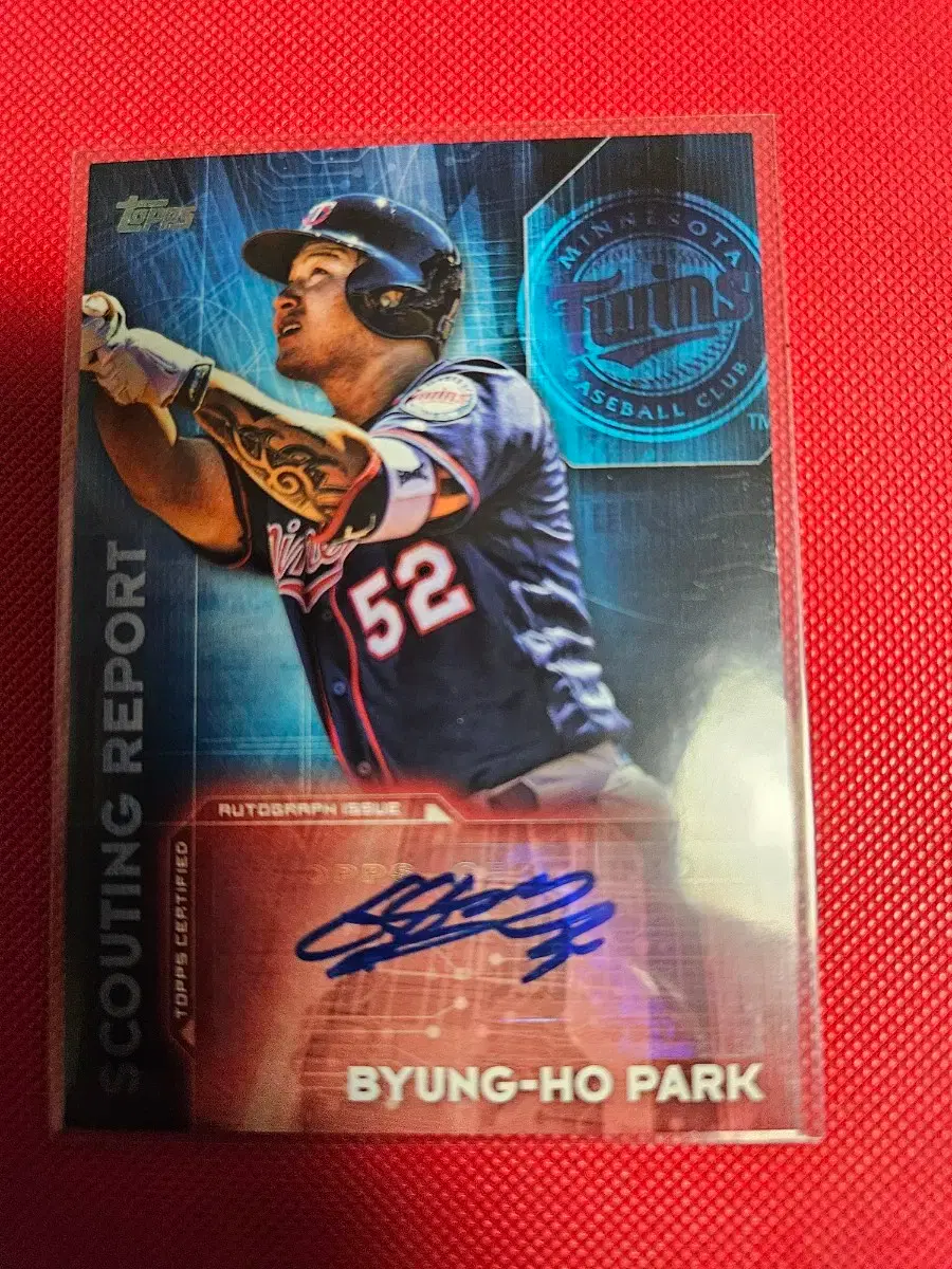 박병호 Topps 오토 카드