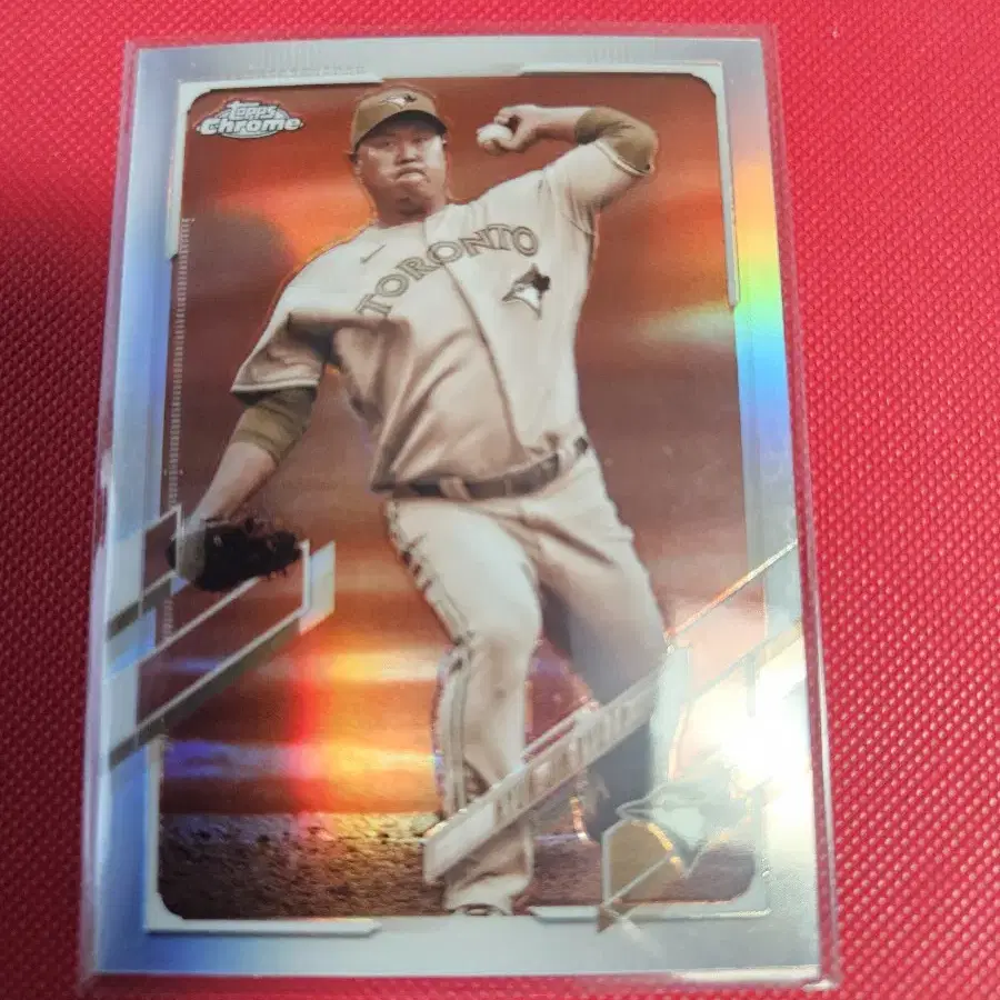 류현진 2021 Topps Chrome 세피아 리플렉터 카드