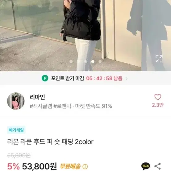 에이블리 라쿤 후드퍼 숏패딩