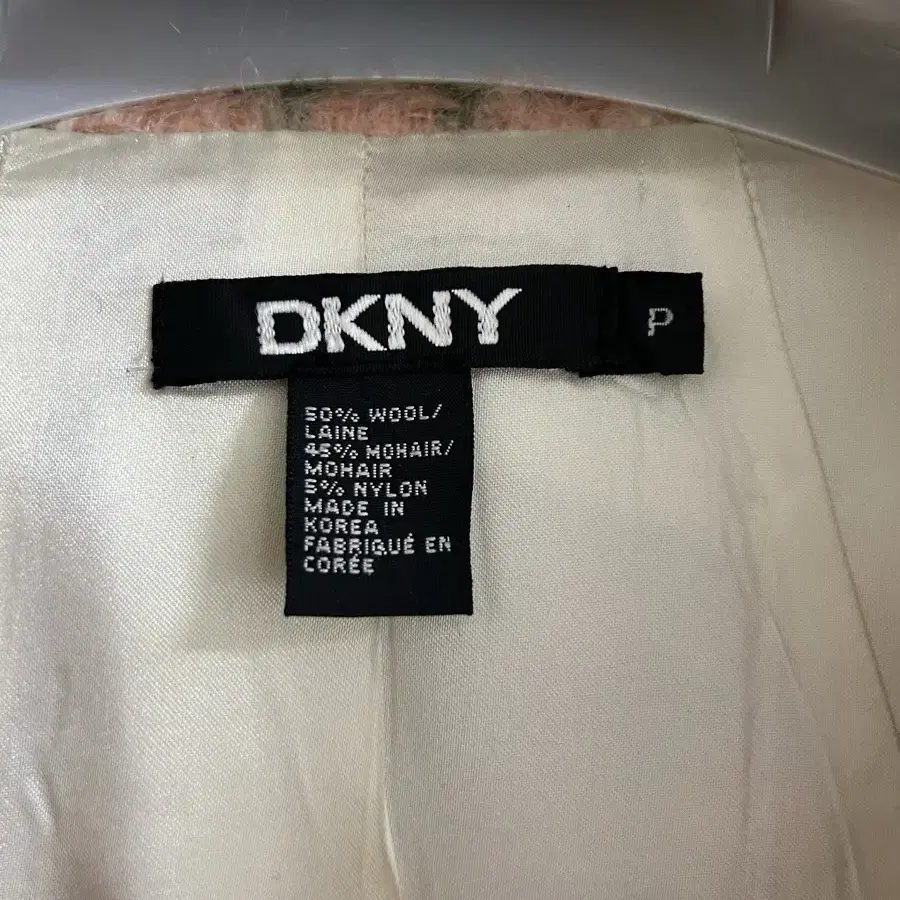 DKNY 울 체크 코트