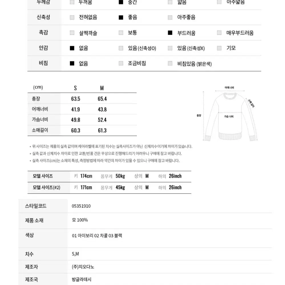 지오다노 메리노울 브이넥 가디건S