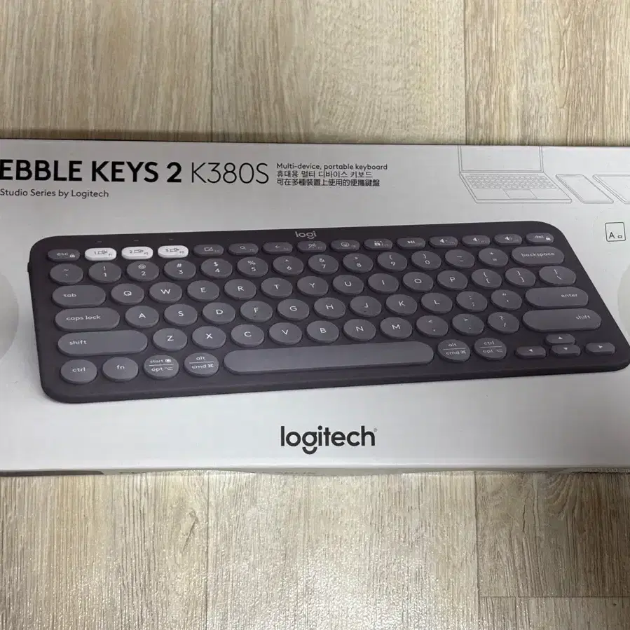 로지텍 무선 키보드 PEBBLE KEYS 2 K380S 스모키블랙