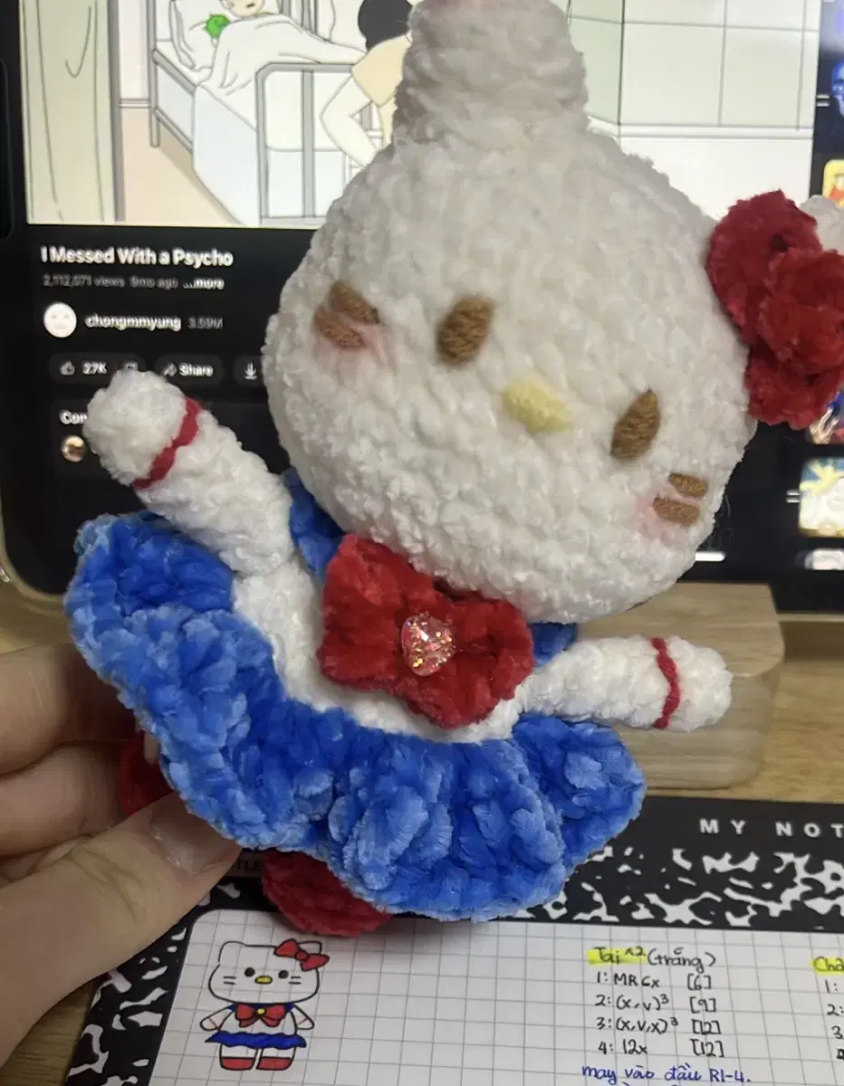 HANDMADE! 헬로키티 뜨개인형