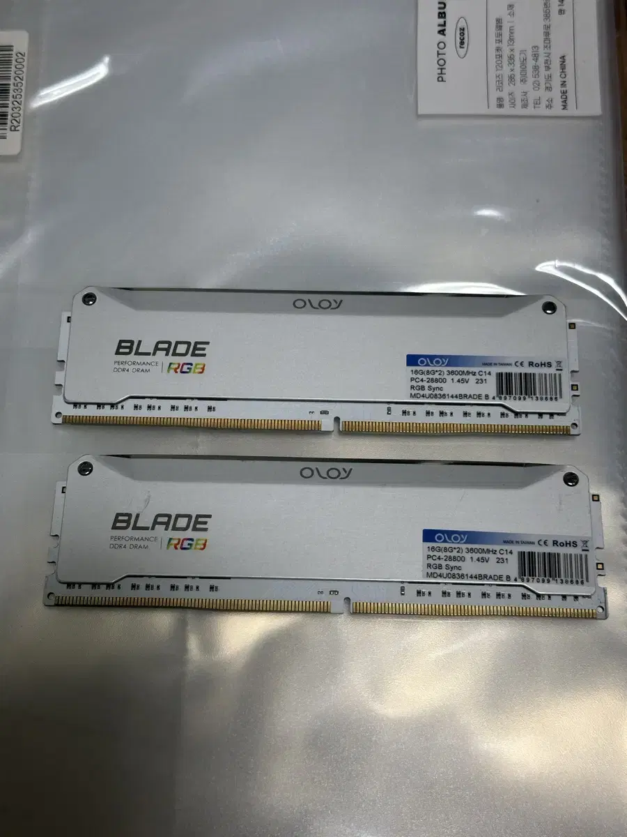 램 16g DDR4 OLOY CL14-3600MHZ 8X2