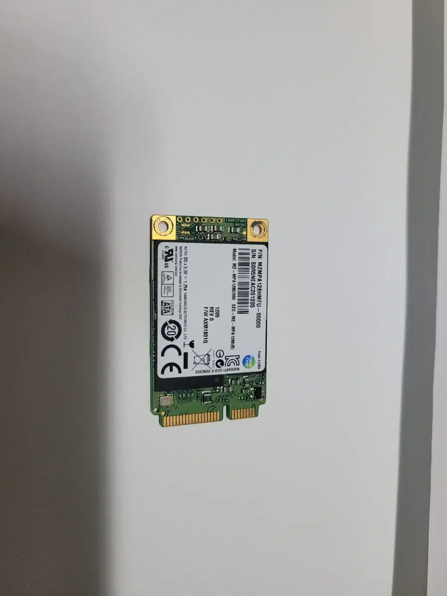 mSATAssd삼성128GB. 노트북용