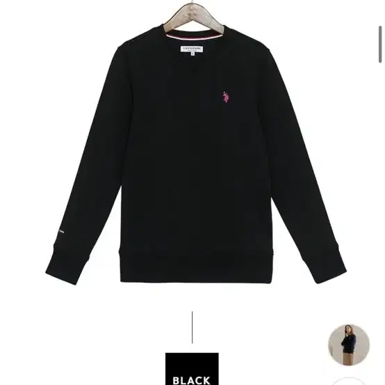 US Polo Assn 보아기모맨투맨 블랙