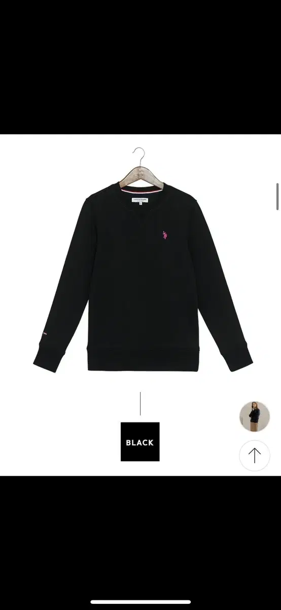 US Polo Assn 보아기모맨투맨 블랙