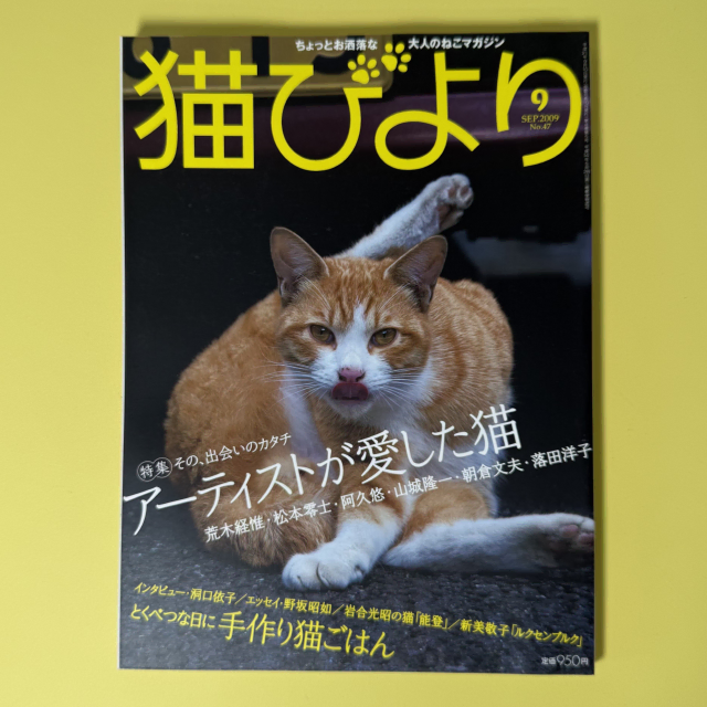 빈티지 잡지 네코비요리 2009-09 고양이 사진 화보 집사 네코 일본