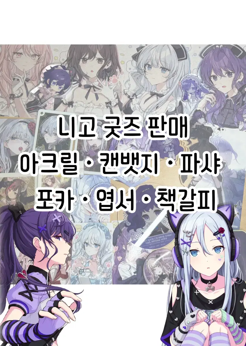 프로세카 니고 포카 엽서 파샤 카나데 에나 미즈키 마후유 사각 캔뱃지