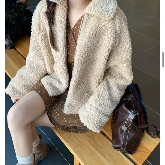(새상품) 제니오 zaenio 테디 자켓 베이지 아우터