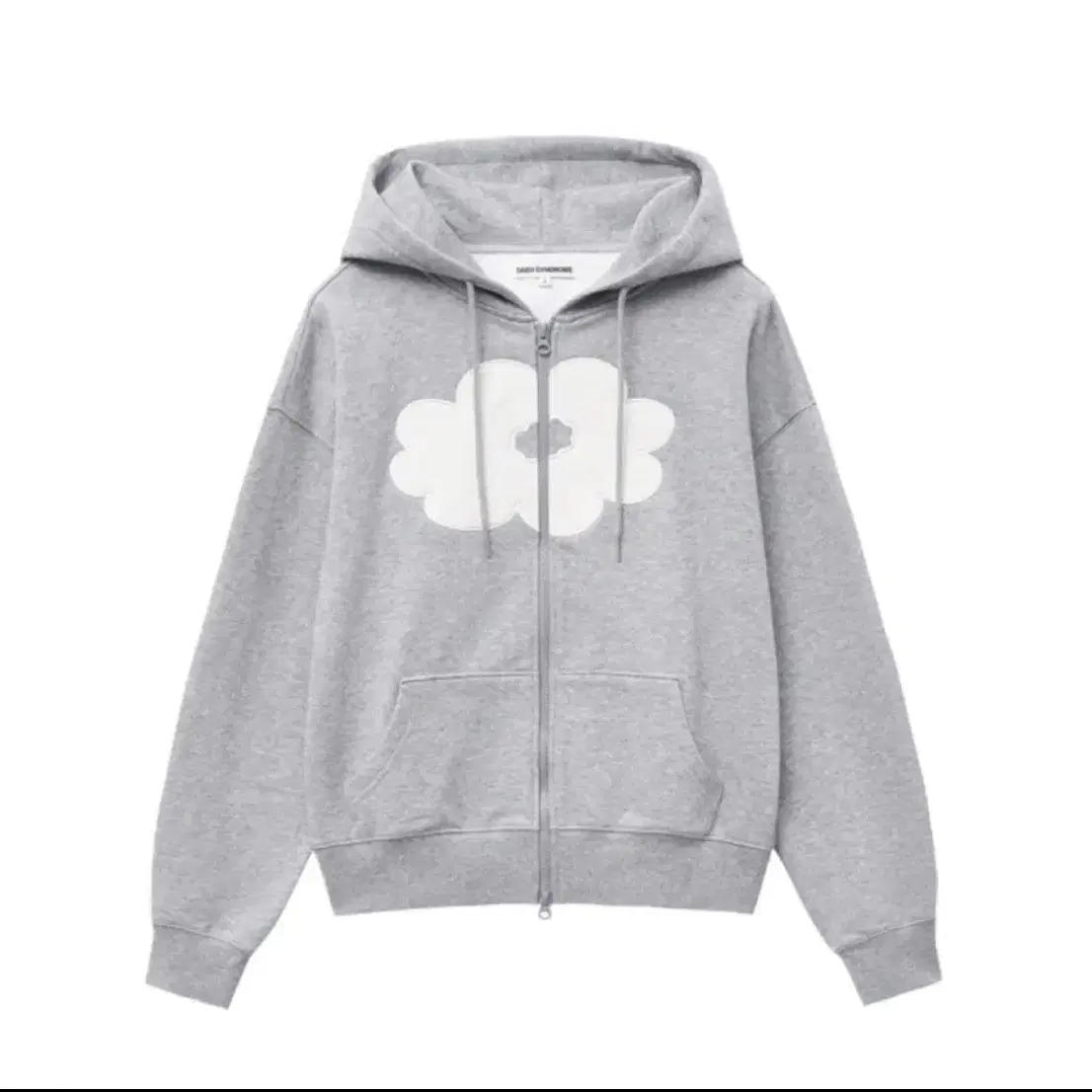 데이지신드롬 후드집업 그레이 FLORAL CROPPED HOODIE ZI