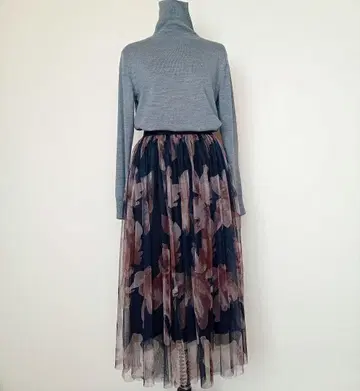 SALE Human 2nd Occasion 오간자 플레어 스커트 M