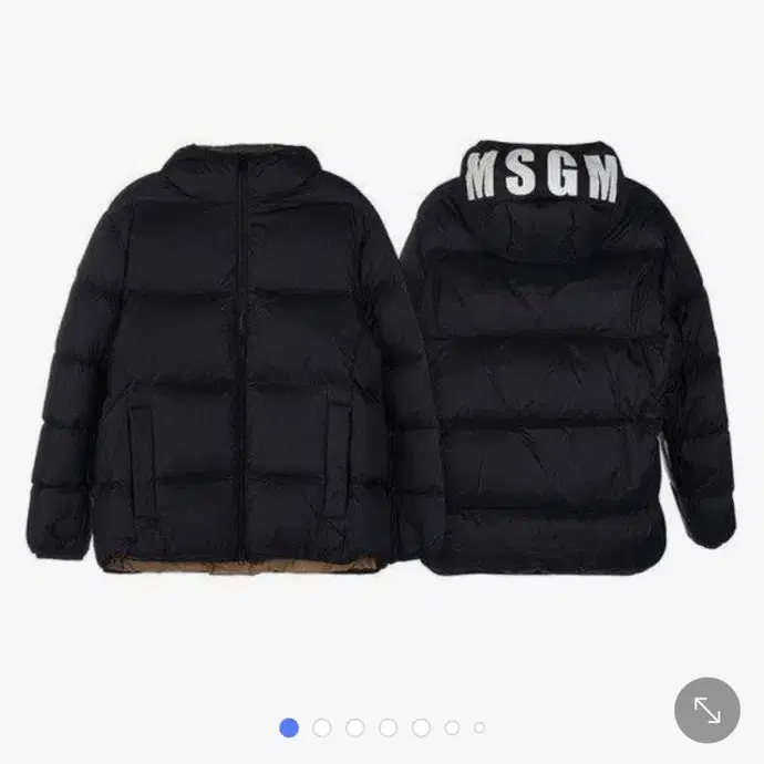 MSGM 후드 패딩 블랙