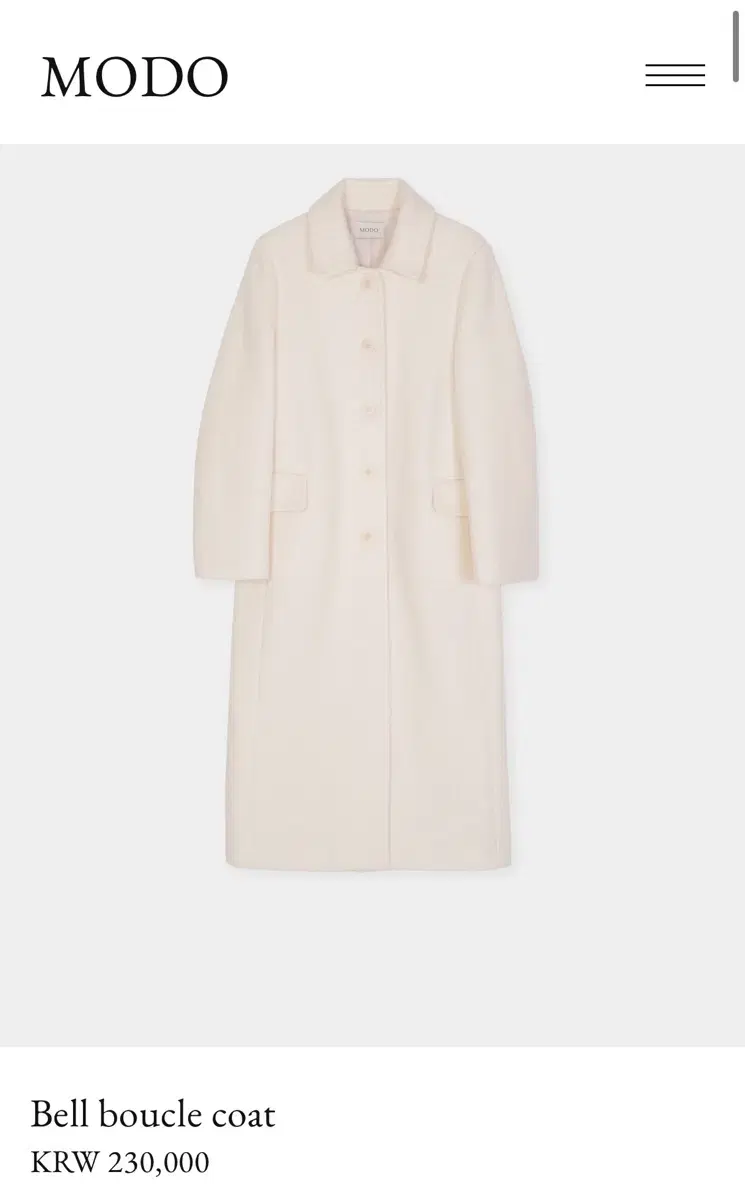 모도 벨 부클코트 modo bell boucle coat