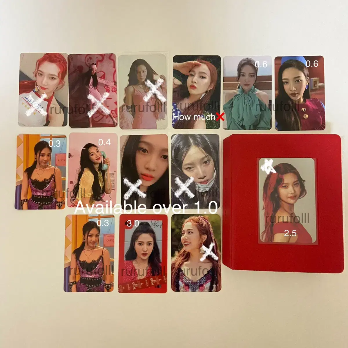 Red Velvet joy First edition photocard Power-up limited edition Jamsalabim Queen덤 Red Room collectbook Espoir