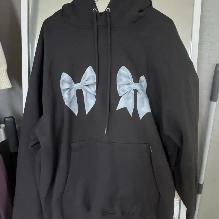 스컬프터 Bow Bow Hoodie 후드티 차콜 L 원가 8.9