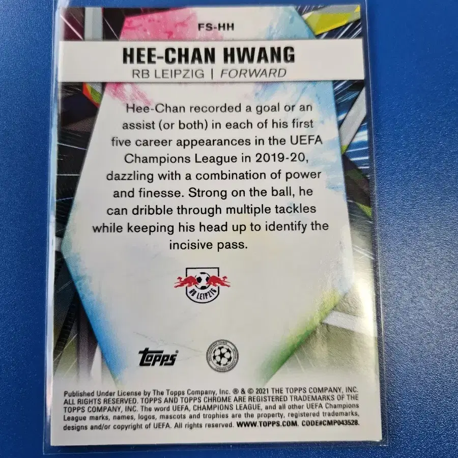 축구)황희찬 2020 Topps Chrome Future Stars