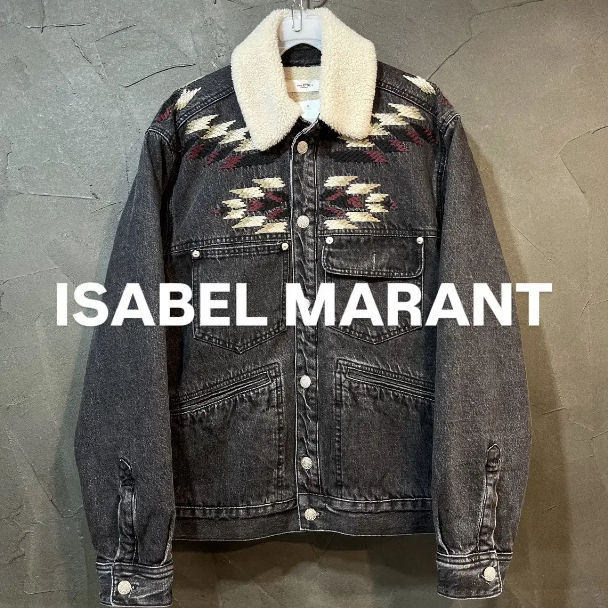 [36] ISBEL MARANT 이자벨 마랑 양털 데님 쉐르파 자켓