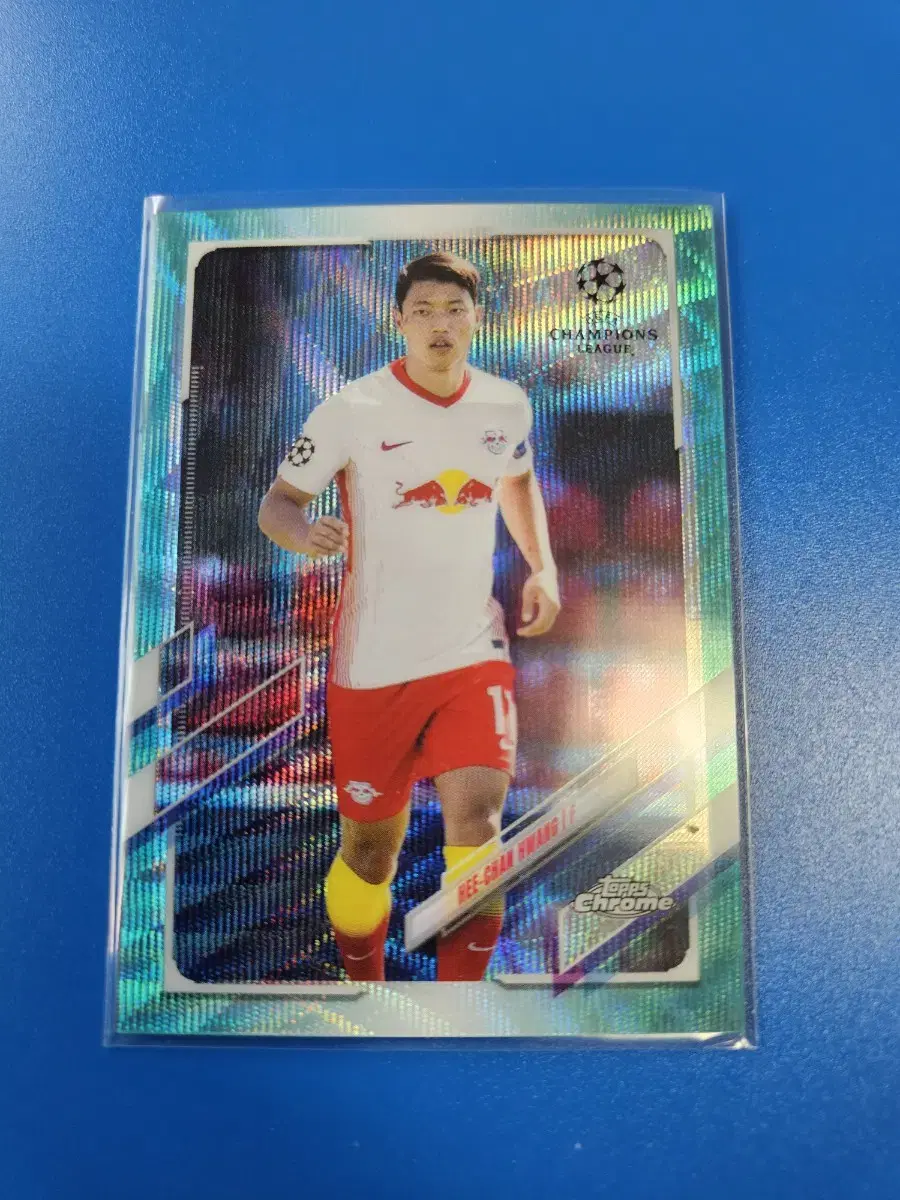 축구)황희찬 2020  Topps Chrome 아쿠아 웨이브 리플렉터