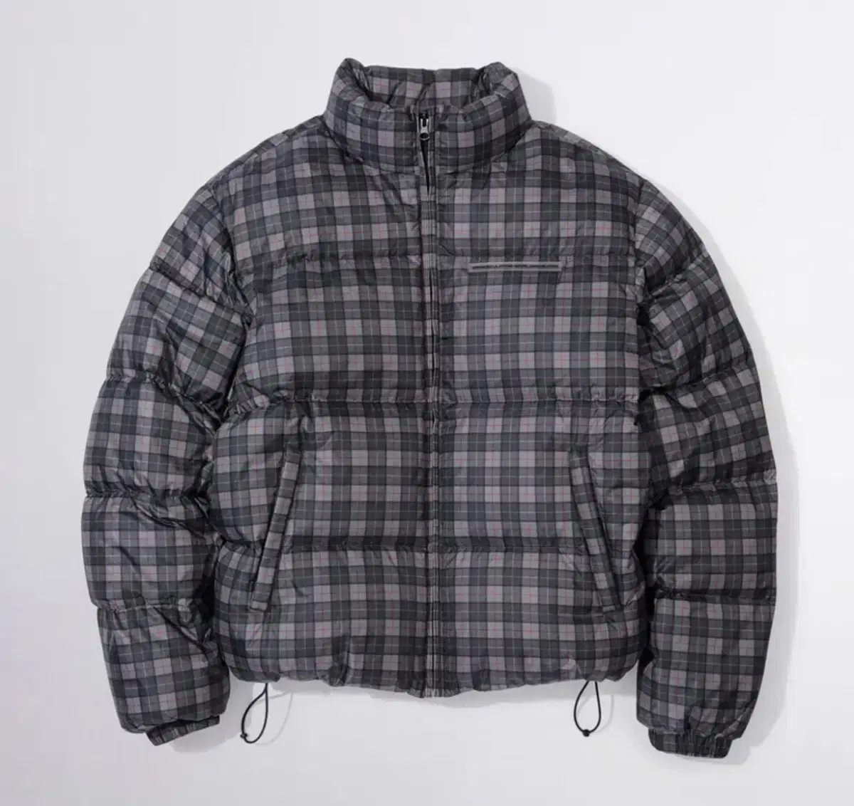 스컬프터 107 puffer down plaid gray 푸퍼 패딩