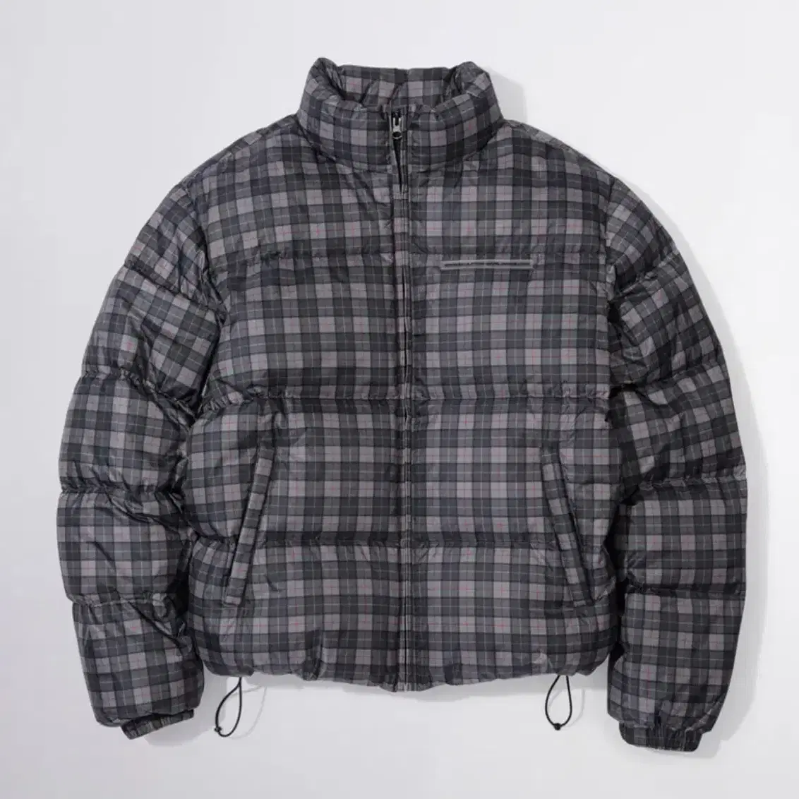 스컬프터 107 puffer down plaid gray 푸퍼 패딩