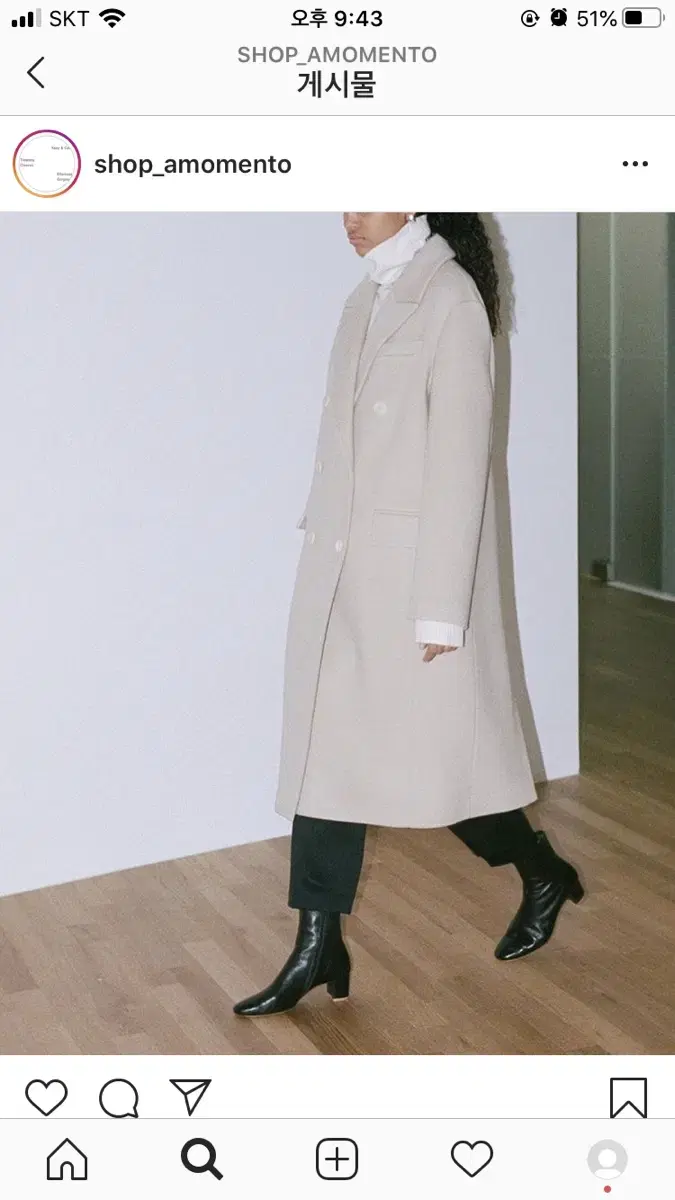 Amomento 아모멘토 18fw 코트