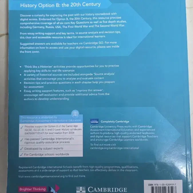 History  Cambridge  IGCSE and O Level