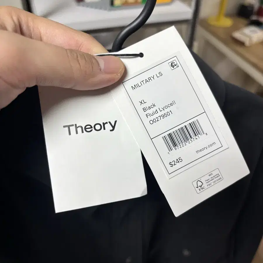 [XL] Theory 셔츠 블랙 O0279501