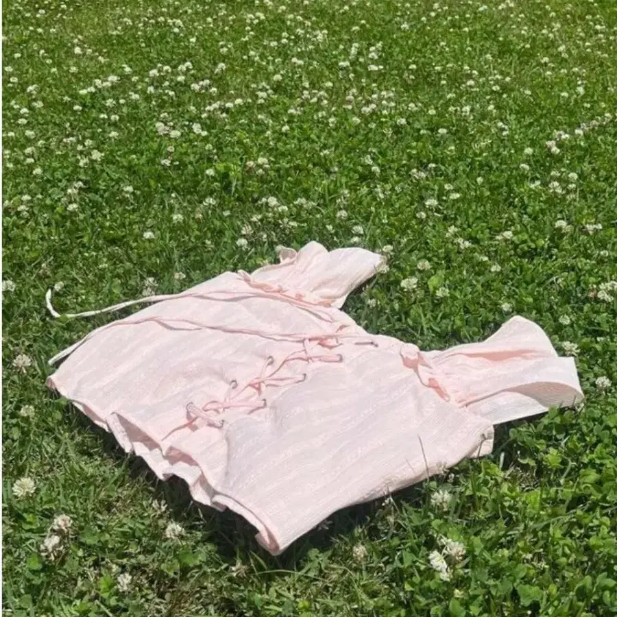 러브코드유 milkpink corset blouse