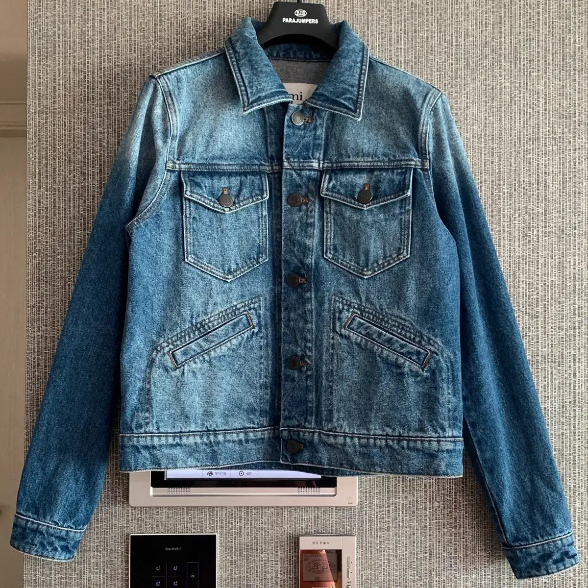 [New Products] AMI AMI Trucker Stitch bloo Denim Jacket with Tag Included Gift