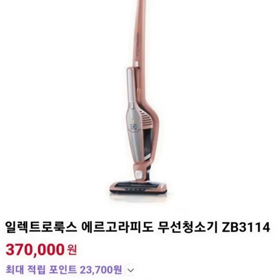 일렉트로룩스 무선청소기 ZB3114