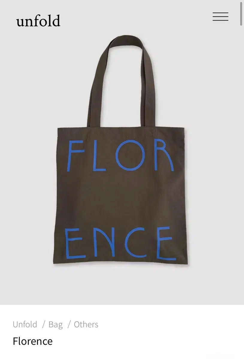 언폴드 unfold 에코백 Florence 새상품