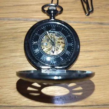 스켈레톤 회중시계 블랙