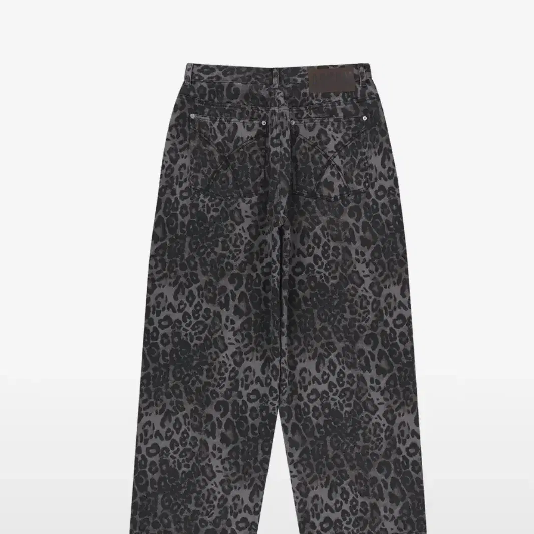 아캄 Leopard Pattern Cotton Pants (Purple)