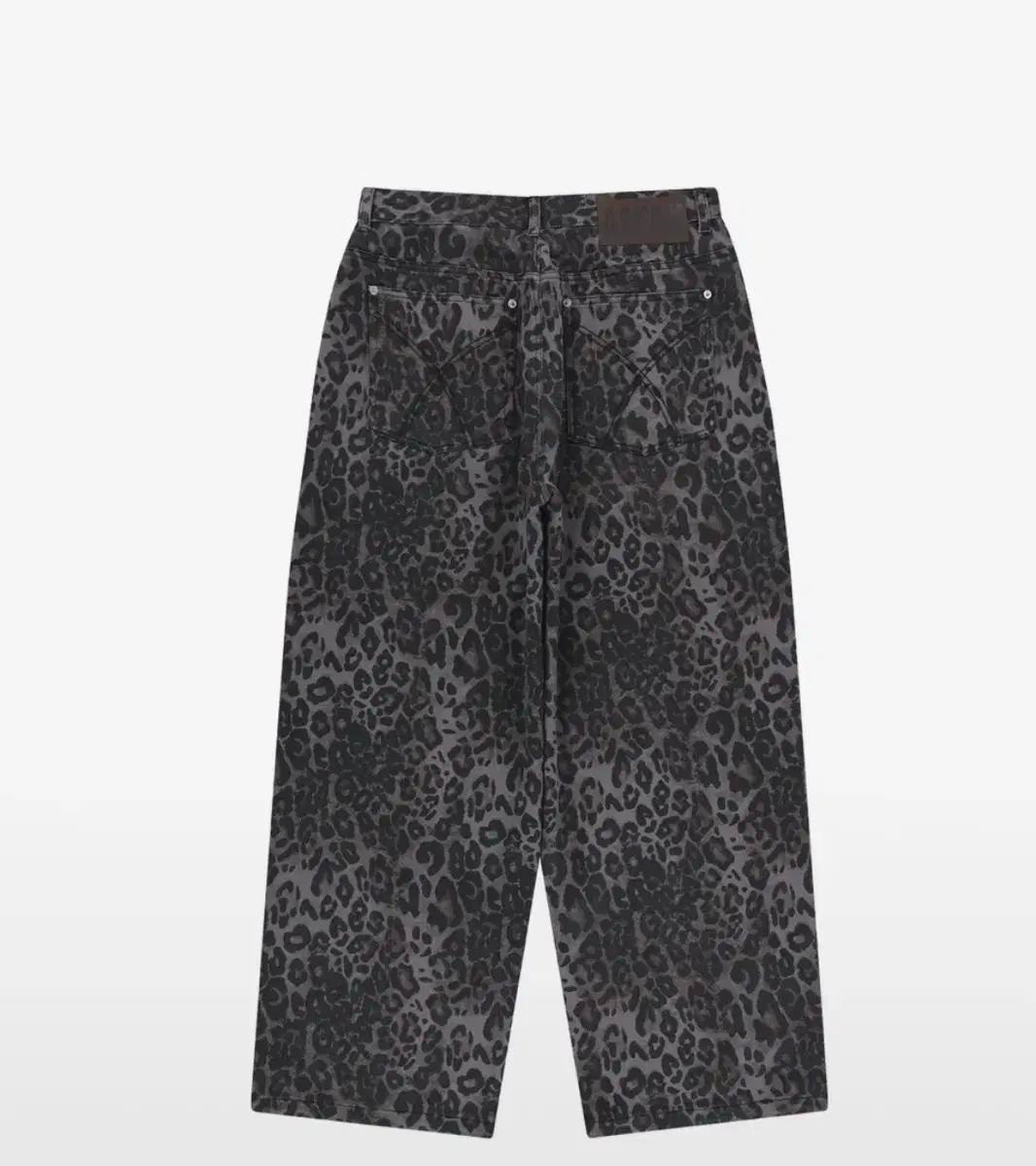 아캄 Leopard Pattern Cotton Pants (Purple)