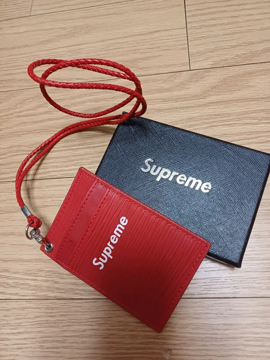 Supreme 카드지갑 목걸이 세트