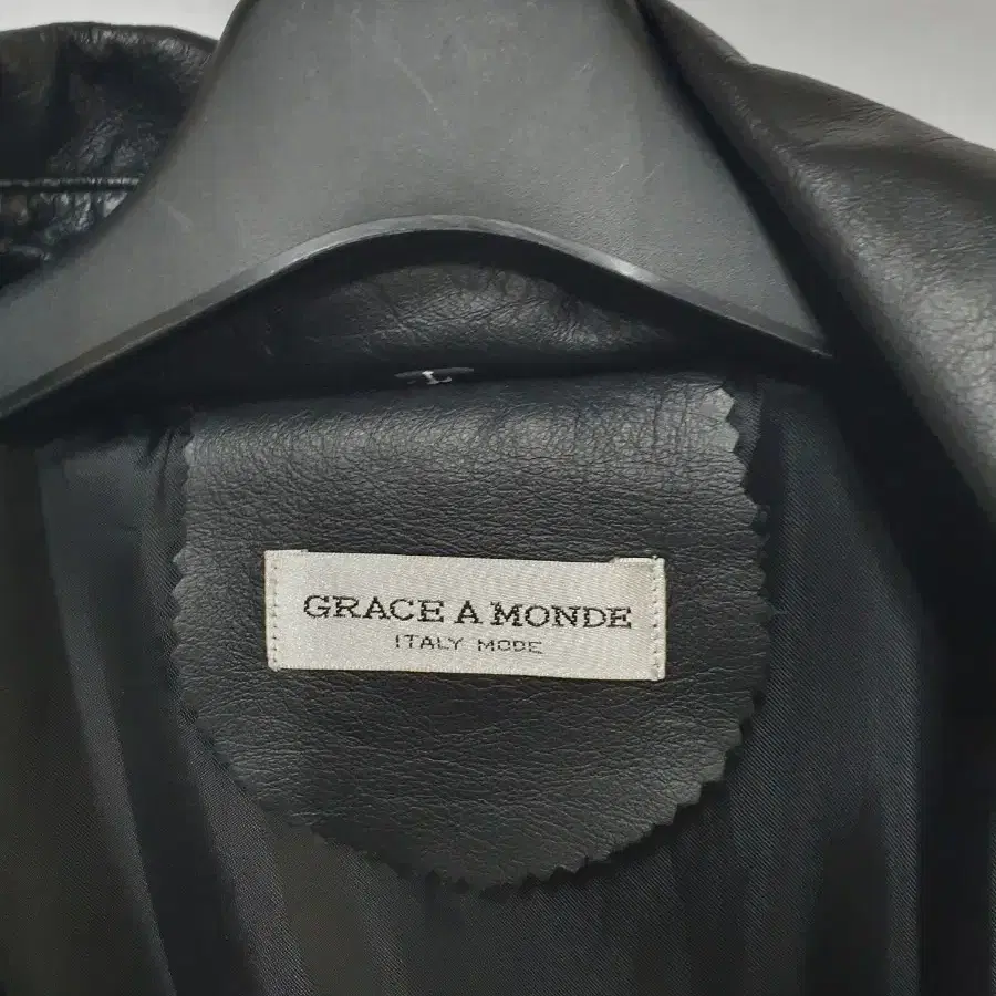 GRACE A MONDE 가죽 롱코트