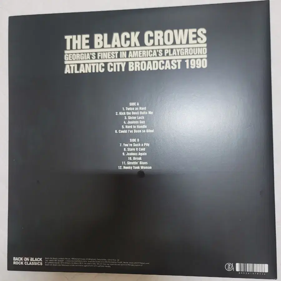 The Black Crowes lp 화이트반 락밴드