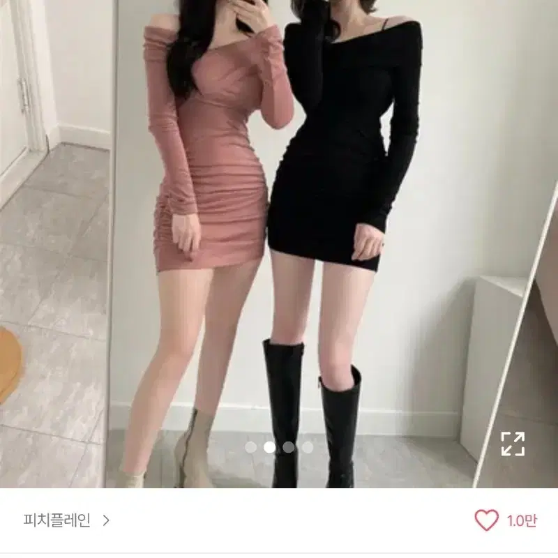 에이블리 오프숄더 셔링 원피스 블랙 판매