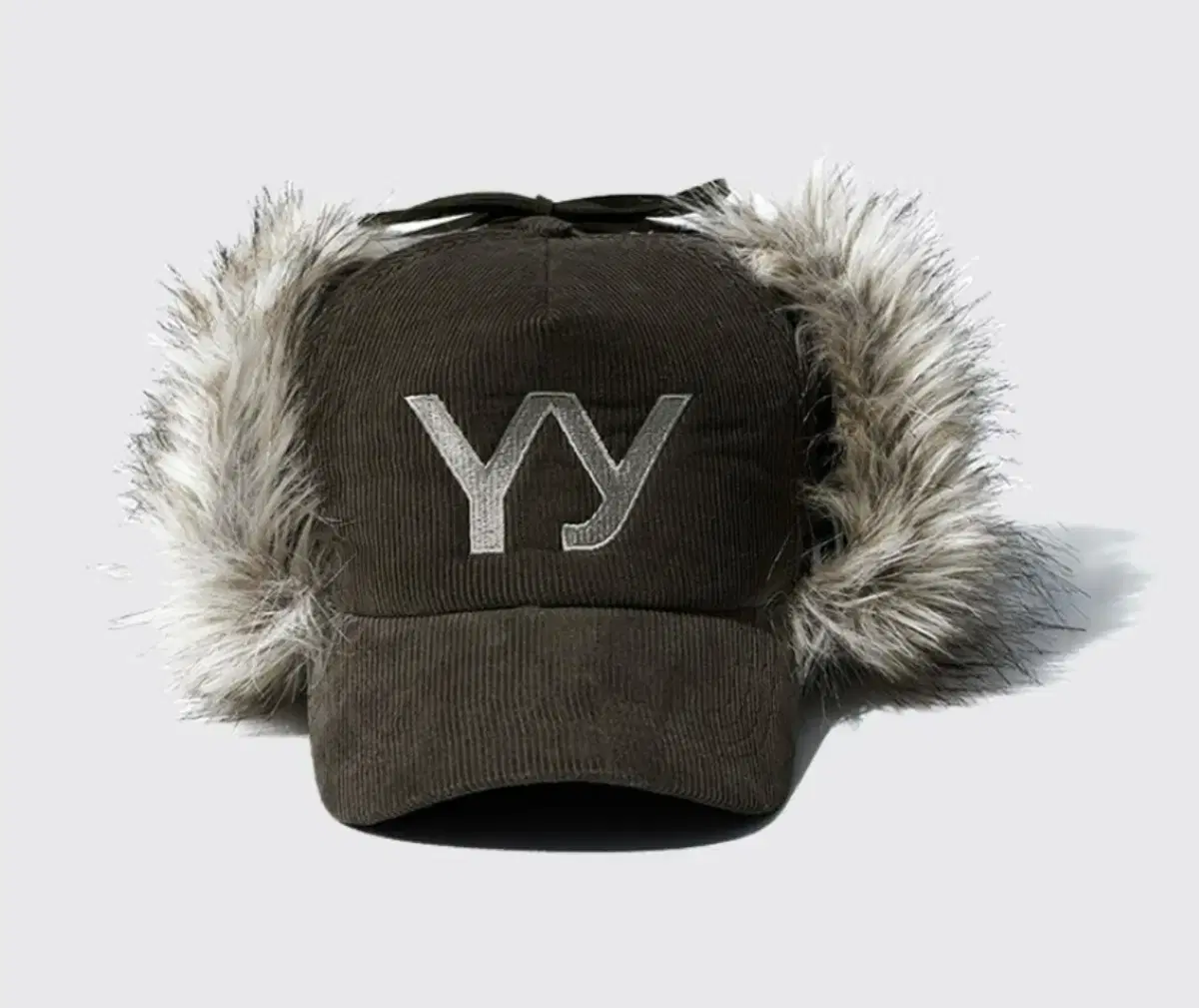 오픈Yy Faux Fur Corduroy Earflap Cap Kh