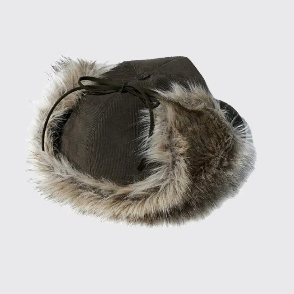 오픈Yy Faux Fur Corduroy Earflap Cap Kh